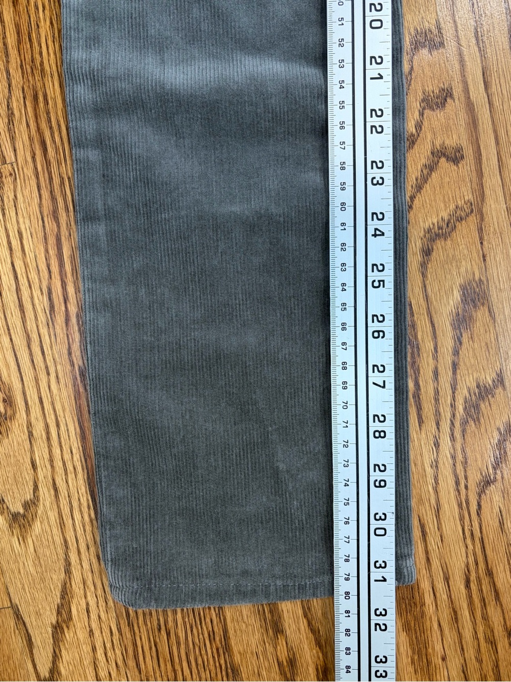 NWT LRL Gray Mid-Rise Straight-Leg Corduroy Pants (00) - Picture 6 of 10